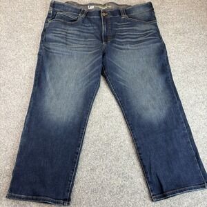 Lee Jeans Mens 46x29 (Fits 44x26) Extreme Motion Relaxed Straight Stretch Denim